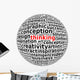 creative thinking info-text word arrangement Wall Decal