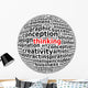 creative thinking info-text word arrangement Wall Decal