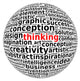 creative thinking info-text word arrangement Wall Decal
