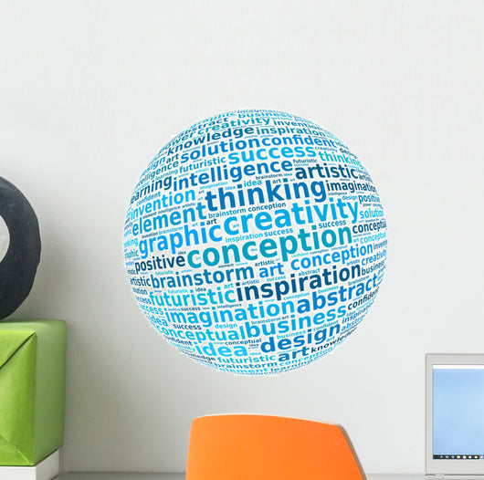 Creative Thinking Info-text Word Wall Decal