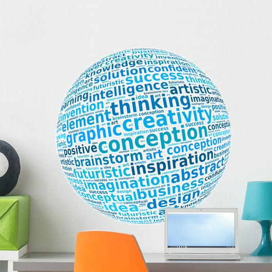 creative thinking info-text in word arrangement Wall Decal