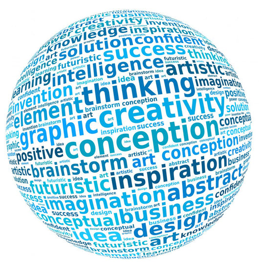 creative thinking info-text in word arrangement Wall Decal