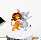 Lion and Elephant Embracing