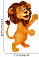 Lion cartoon waving Wall Decal