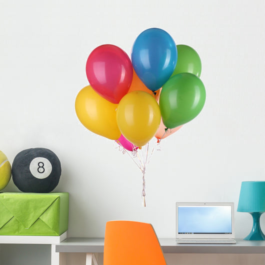 Colorful Balloons White Wall Decal