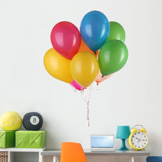 Colorful Balloons White Wall Decal
