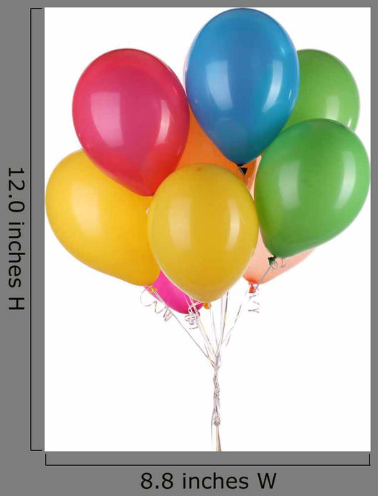 Colorful Balloons White Wall Decal