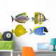 Four Tropical Fish Wall Decal