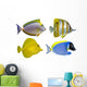Four Tropical Fish Wall Decal