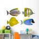 Four Tropical Fish Wall Decal