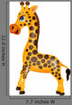 Giraffe Cartoon Wall Decal