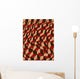 escher inspired warped stacking cubes art Wall Mural