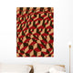 escher inspired warped stacking cubes art Wall Mural