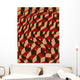 escher inspired warped stacking cubes art Wall Mural
