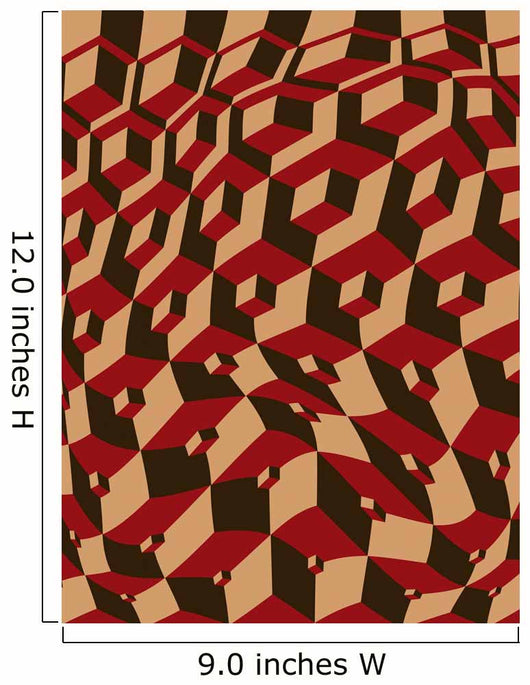 escher inspired warped stacking cubes art Wall Mural