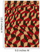 escher inspired warped stacking cubes art Wall Mural