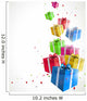 Modern birthday background with flying colorful gifts Wall Mural