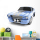 Light-Blue Classical Sports Car Wall Decal