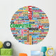 word collage about computer technology Wall Decal