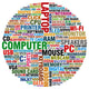word collage about computer technology Wall Decal