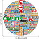 word collage about computer technology Wall Decal