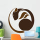 Brown Rat Lying White Wall Decal
