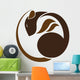 Brown Rat Lying White Wall Decal