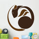 Brown Rat Lying White Wall Decal