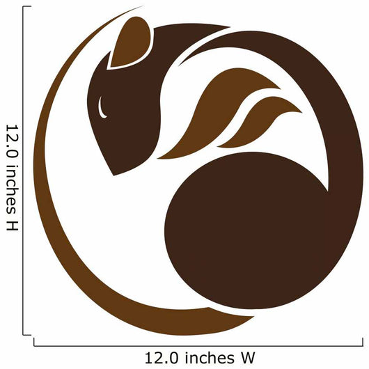 Brown Rat Lying White Wall Decal