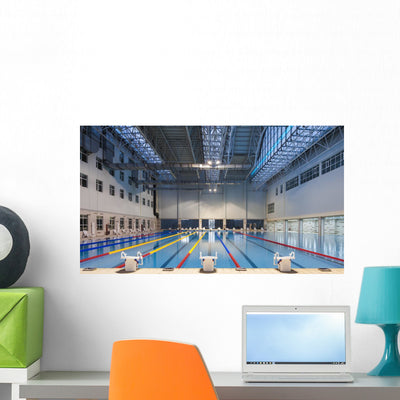 Natatorium shown on a wall