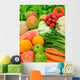 Vegetables and Fruits Arrangement Wall Mural
