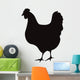 Hen Silhouette White Wall Decal