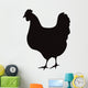 Hen Silhouette White Wall Decal