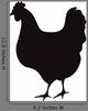 Hen Silhouette White Wall Decal