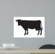 Cow Silhouette White Wall Decal