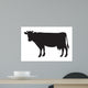 Cow Silhouette White Wall Decal