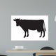Cow Silhouette White Wall Decal