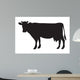 Cow Silhouette White Wall Decal