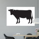 Cow Silhouette White Wall Decal