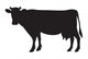 Cow Silhouette White Wall Decal