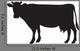 Cow Silhouette White Wall Decal