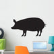 Pig Silhouette Isolated on White Wall Decal