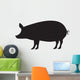 Pig Silhouette Isolated on White Wall Decal