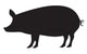 Pig Silhouette Isolated on White Wall Decal