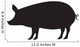 Pig Silhouette Isolated on White Wall Decal