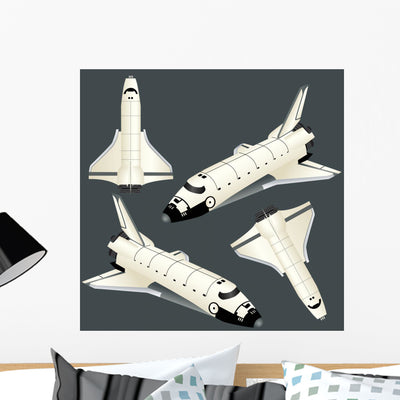 Space Ship Set shown on a wall