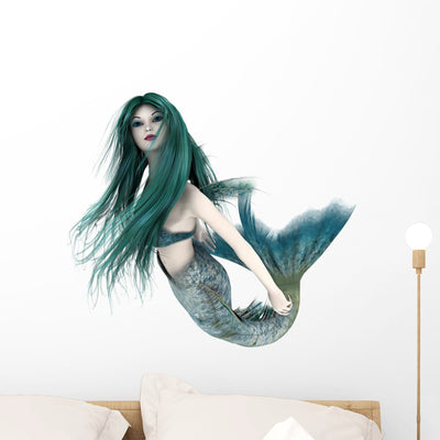 Mermaid shown on a wall