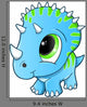 Cute Baby Triceratops Dinosaur