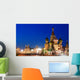 Night view of Red Square and Saint Basil s Cathedral in Moscow Wall Mural