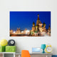 Night view of Red Square and Saint Basil s Cathedral in Moscow Wall Mural